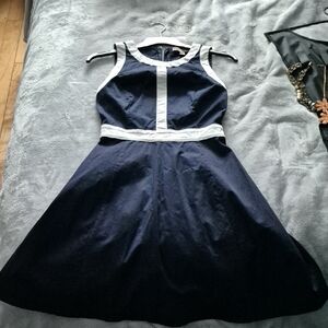 Banana Republic Navy and White Dress